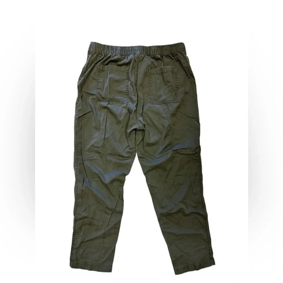 Lou & Grey For Loft Pants Capri Pockets Olive Green  Cotton Rayon Medium - Picture 7 of 11